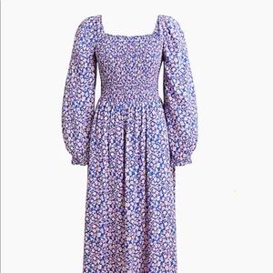 J. Crew smocked bodice dress - never worn